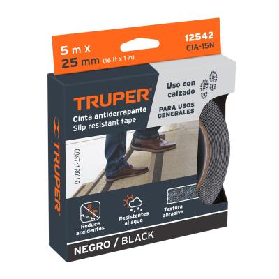 ROLLO DE 5M DE CINTA ANTIDERRAPANTE NEGRA 25MM TRUPER (12542)